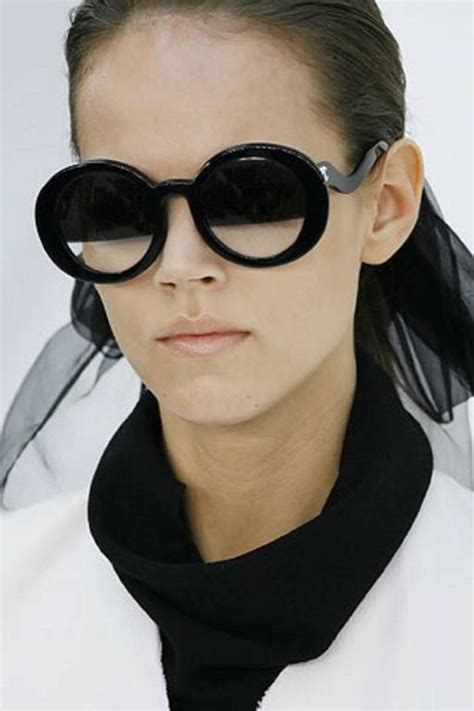 chanel half tint sunglasses for sale|CHANEL S/S 2007 Black Round Half.